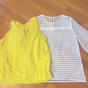 Lot of 2 - ANN Taylor LOFT brand tops - size M